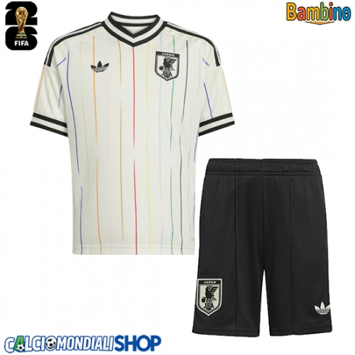 Maglie da calcio Giappone Seconda Maglia Bambino Mondiali 2026  Manica Corta + Pantaloni corti)